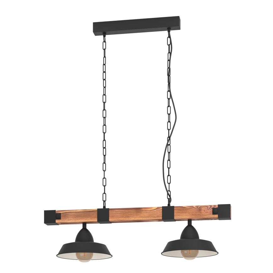 Eglo - Candeeiro suspenso 2xE27/60W/230V - FSC certificado