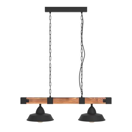 Eglo - Candeeiro suspenso 2xE27/60W/230V - FSC certificado