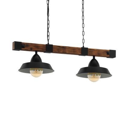 Eglo - Candeeiro suspenso 2xE27/60W/230V - FSC certificado