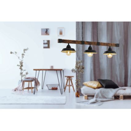 Eglo - Candeeiro suspenso 3xE27/60W/230V - FSC certificado
