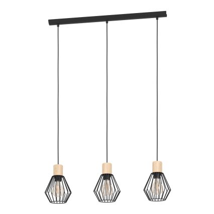 Eglo - Candeeiro suspenso 3xE27/60W/230V - FSC certificado