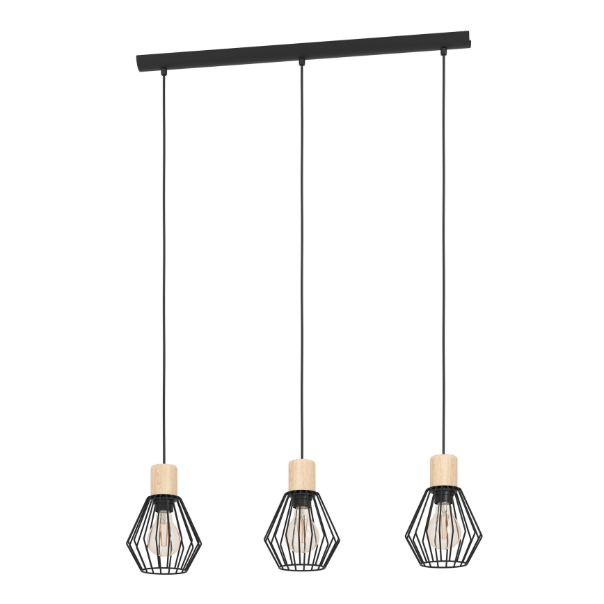 Eglo - Candeeiro suspenso 3xE27/60W/230V - FSC certificado