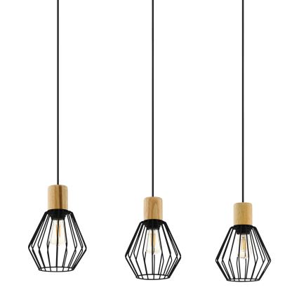 Eglo - Candeeiro suspenso 3xE27/60W/230V - FSC certificado