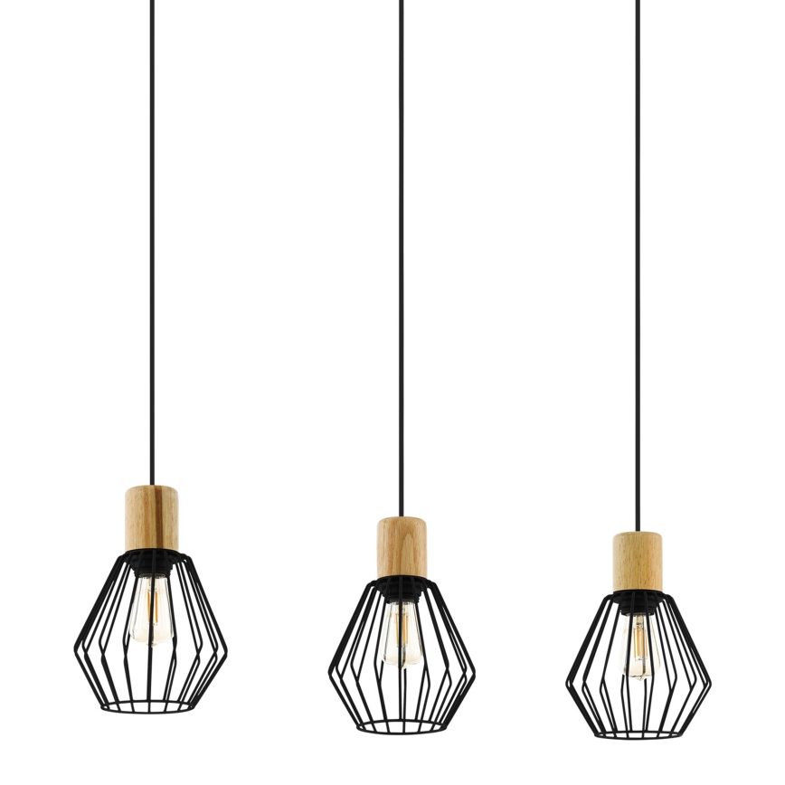 Eglo - Candeeiro suspenso 3xE27/60W/230V - FSC certificado