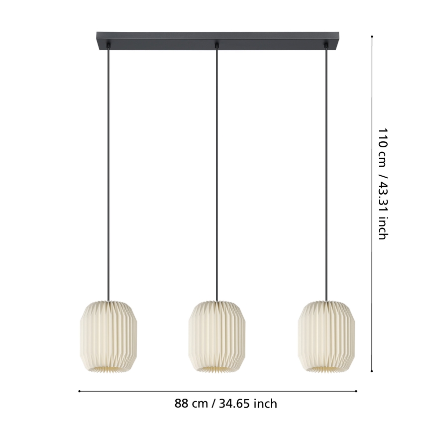 Eglo - Candeeiro suspenso 3xE27/40W/230V