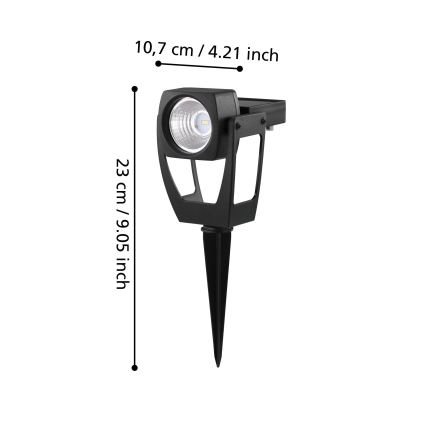 Eglo 48719 - Holofote Solar LED SOLAR 1xLED/0,1W/3,2V IP44