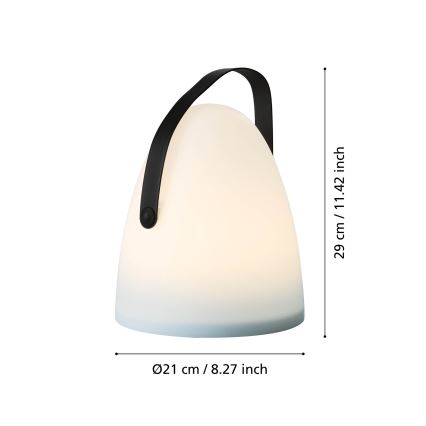Eglo 48841 - Candeeiro de mesa exterior LED COLLIRADOS LED/3xAA IP44