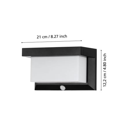 Eglo - Iluminação solar de parede LED com sensor LED/3,84W/3,7V IP44