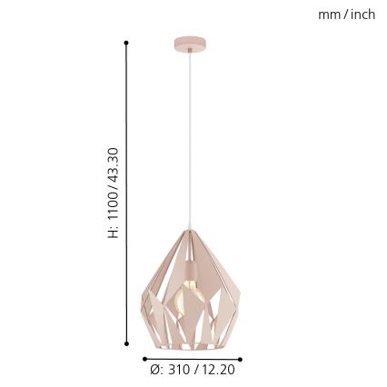 Eglo - Candelabro num fio 1xE27/60W/230V