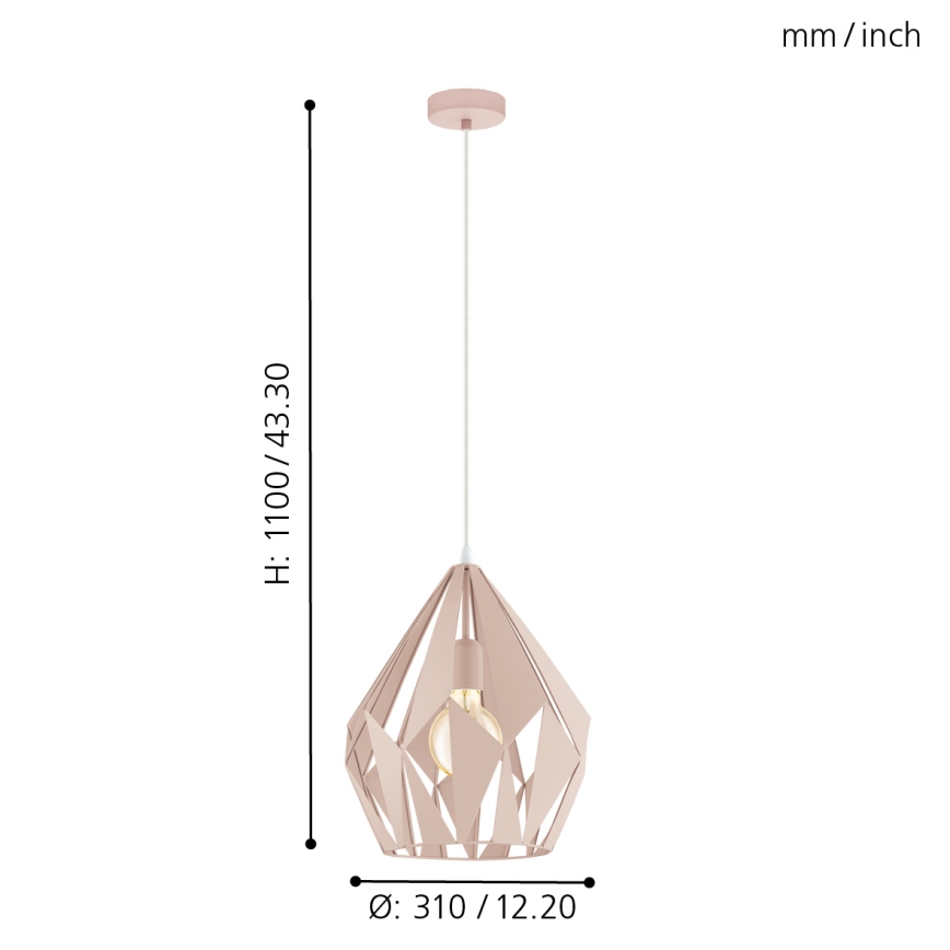 Eglo - Candelabro num fio 1xE27/60W/230V