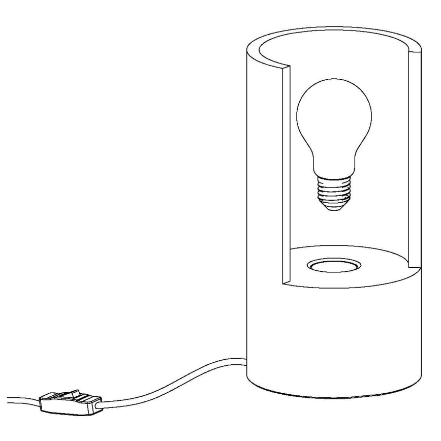 Eglo 49111 - Lâmpada de mesa LYNTON 1xE27/60W/230V