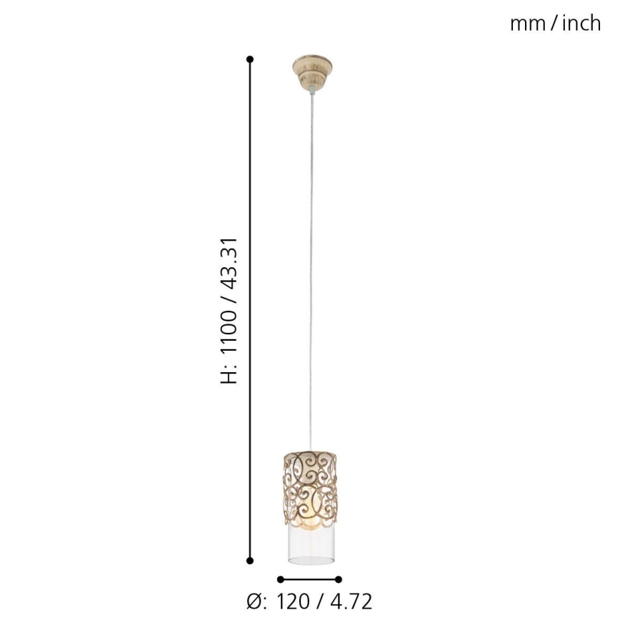 Eglo - Candelabro 1xE27/60W/230V