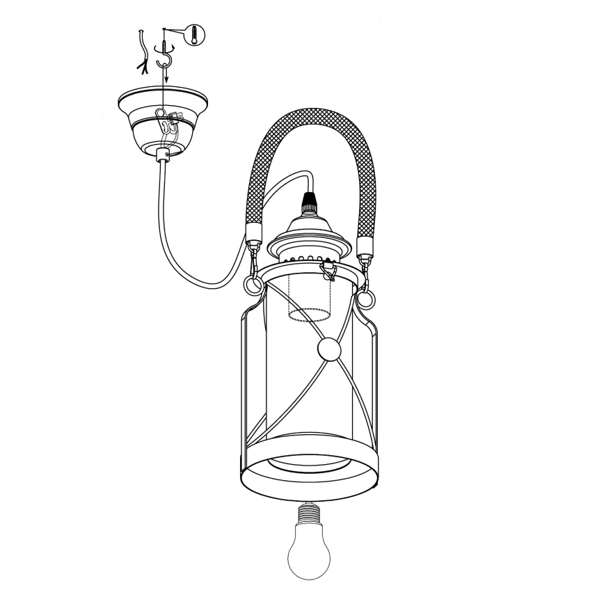 Eglo - Candelabro 1xE27/60W/230V