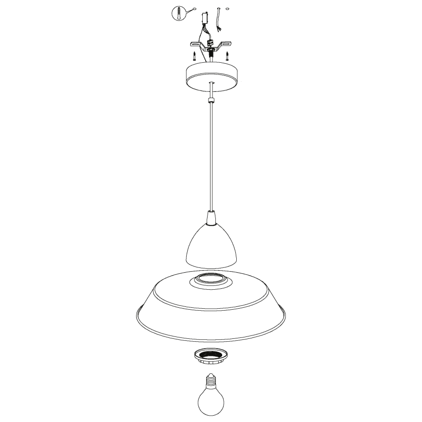 Eglo - Candelabro 1xE27/60W/230V