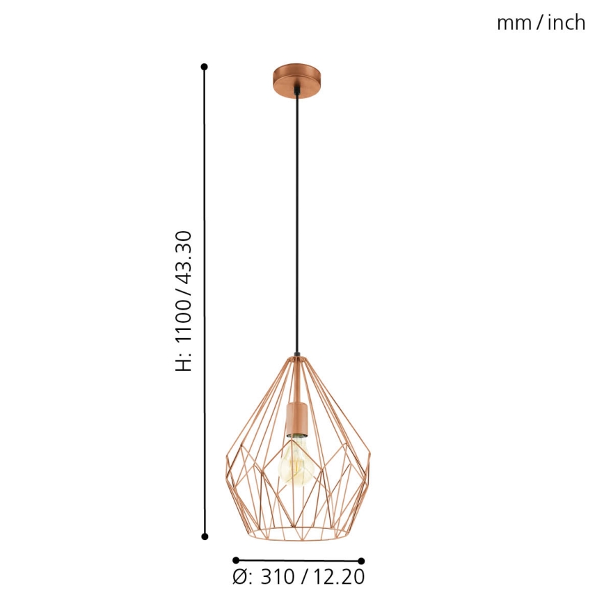 Eglo - Candelabro 1xE27/60W/230V