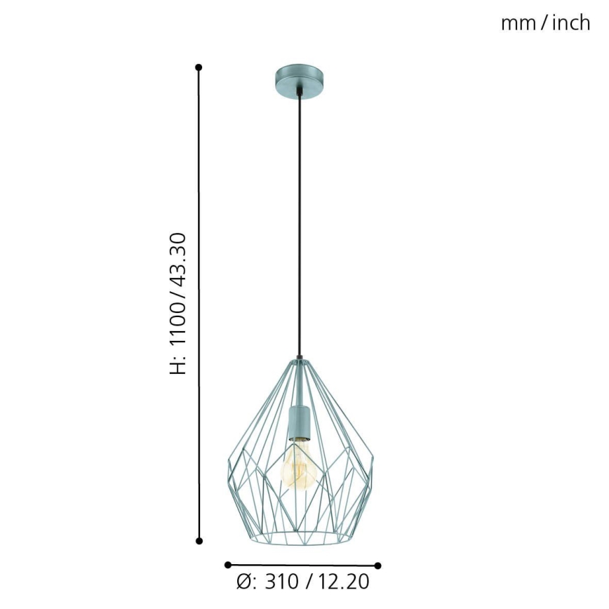 Eglo - Candelabro 1xE27/60W/230V