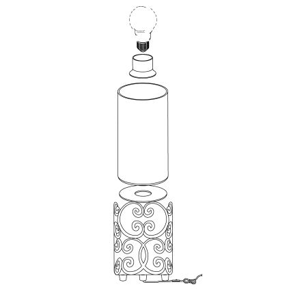 Eglo - Lâmpada de mesa 1xE27/60W/230V