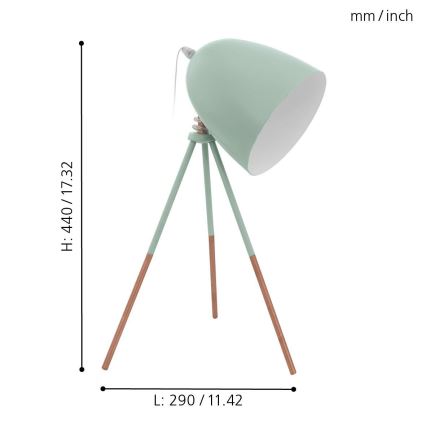Eglo - Lâmpada de mesa 1xE27/60W/230V