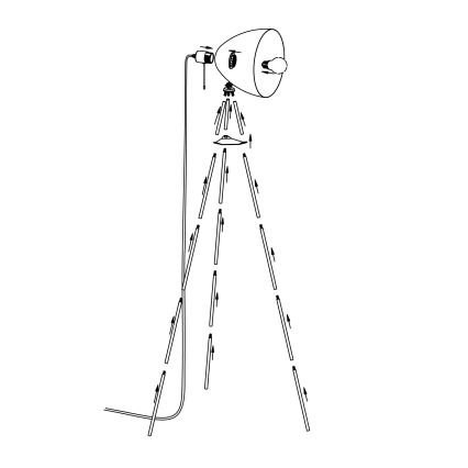 Eglo - Candeeiro de pé 1xE27/60W/230V