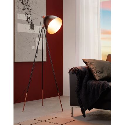 Eglo - Candeeiro para chão CHESTER 1xE27/60W/230V
