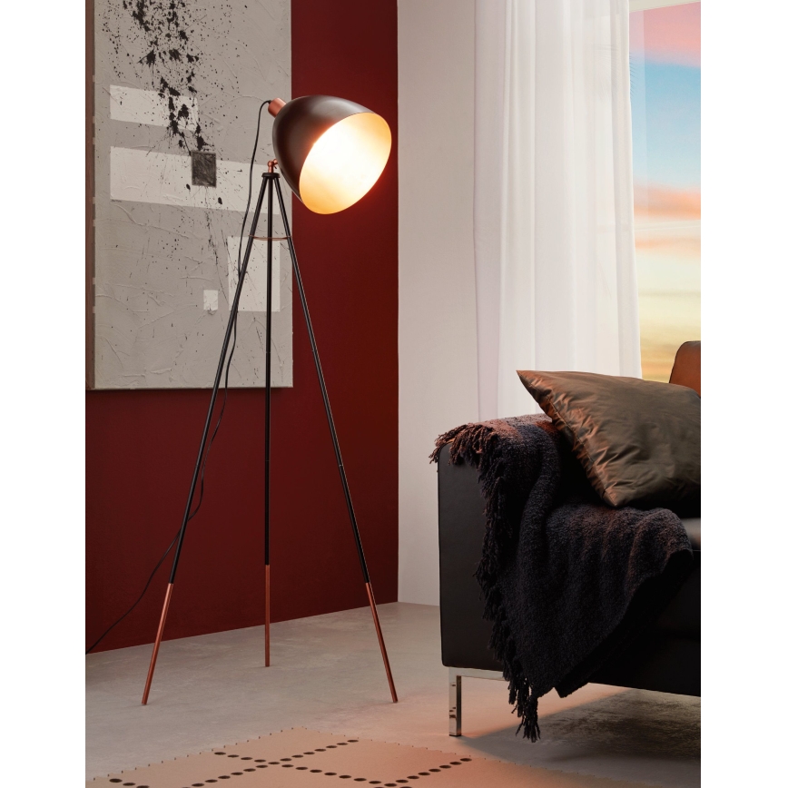 Eglo - Candeeiro para chão CHESTER 1xE27/60W/230V