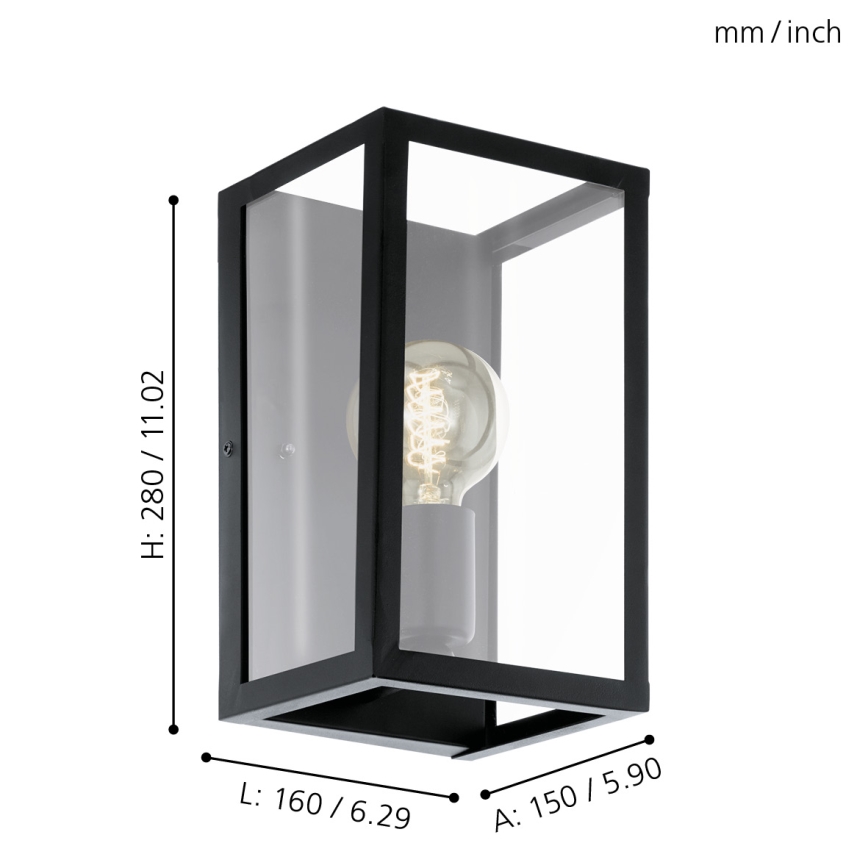 Eglo - Candeeiro de parede 1xE27/60W/230V