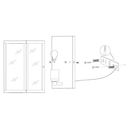 Eglo - Candeeiro de parede 1xE27/60W/230V