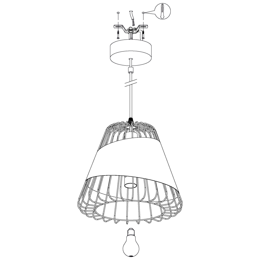 Eglo - Candelabro num fio 1xE27/60W/230V