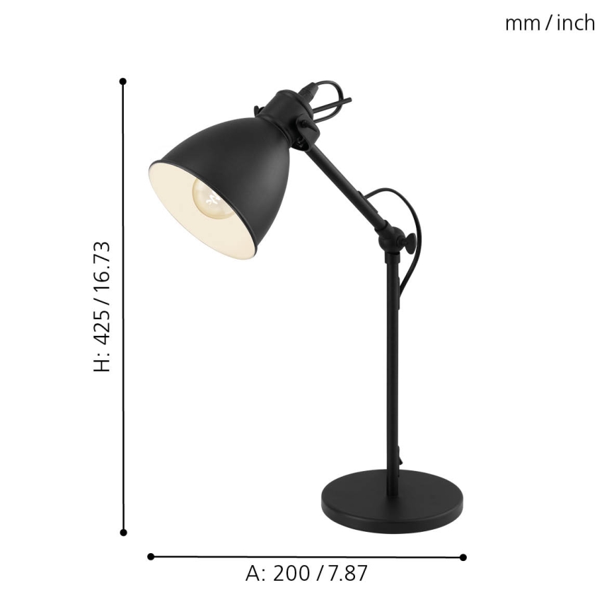 Eglo - Lâmpada de mesa 1xE27/40W/230V