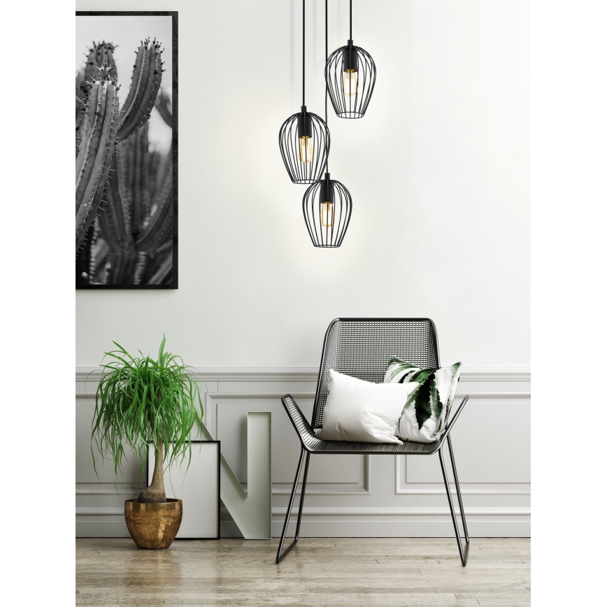 Eglo - Candelabro 3xE27/60W/230V