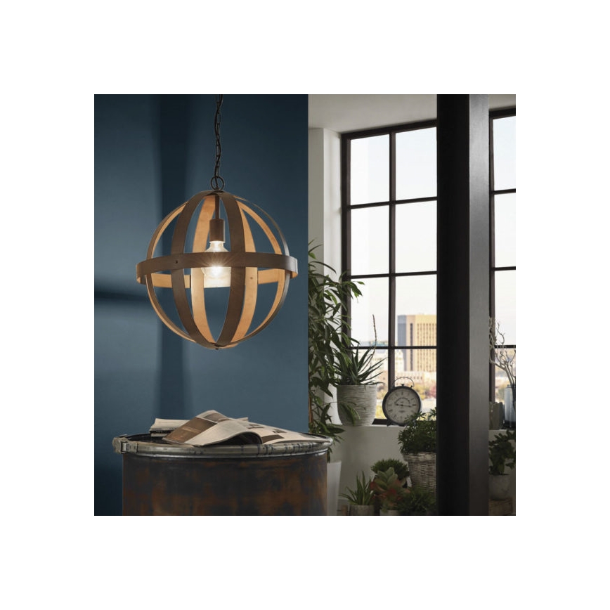 Eglo 49482 - Candeeiro suspenso WESTBURY 1xE27/60W/230V diâmetro 37 cm