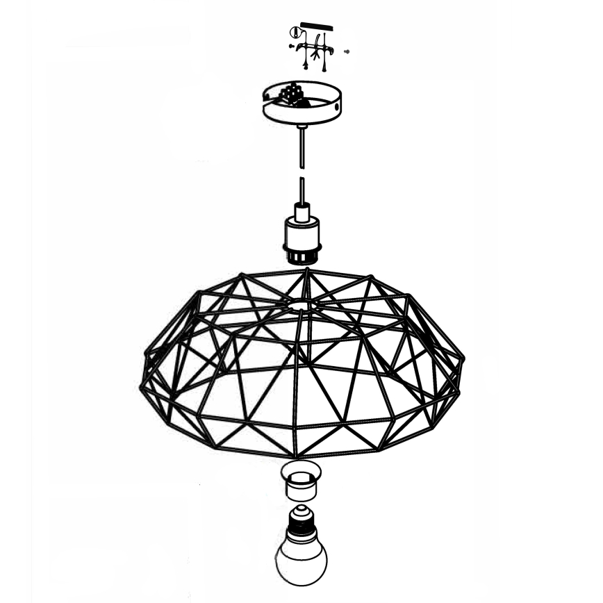 Eglo - Candelabro 2 1xE27/60W/230V