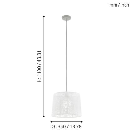 Eglo - Candelabro num fio 1xE27/60W/230V