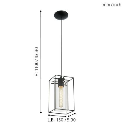 Eglo - Candeeiro 1xE27/60W/230V