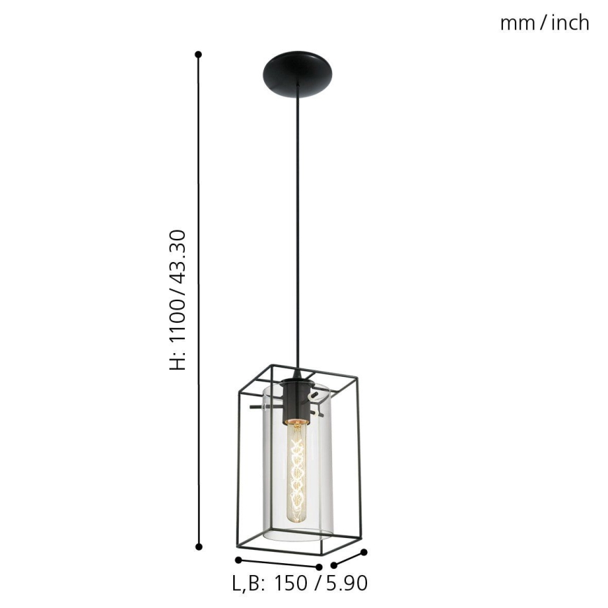 Eglo - Candeeiro 1xE27/60W/230V