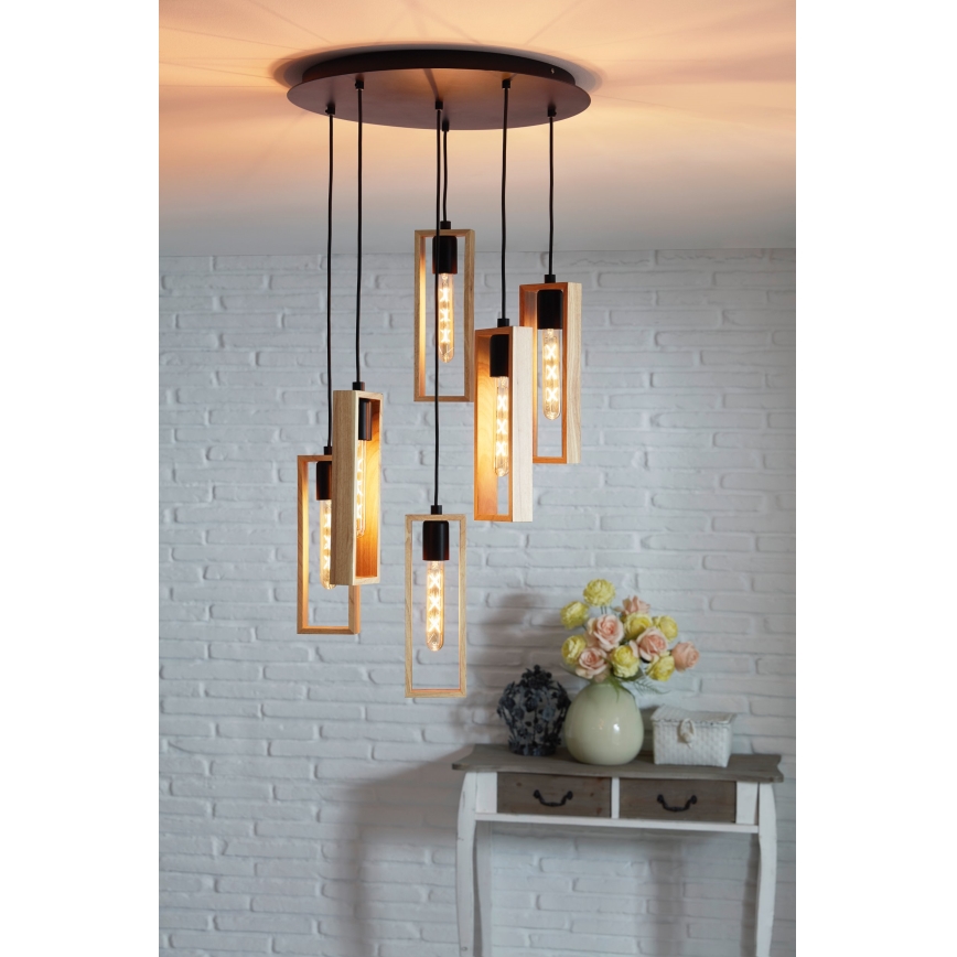Eglo - Candeeiro suspenso 6xE27/60W/230V