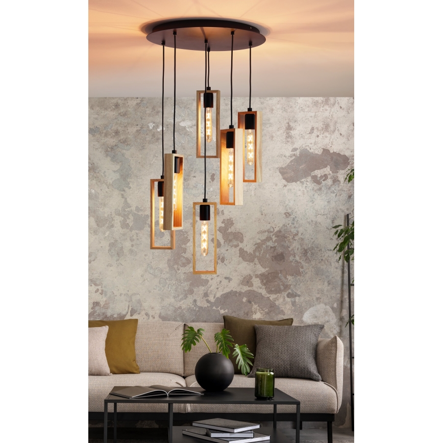 Eglo - Candeeiro suspenso 6xE27/60W/230V