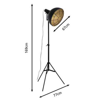 Eglo 49674 - Luminária de piso CANNINGTON 1xE27/60W/230V
