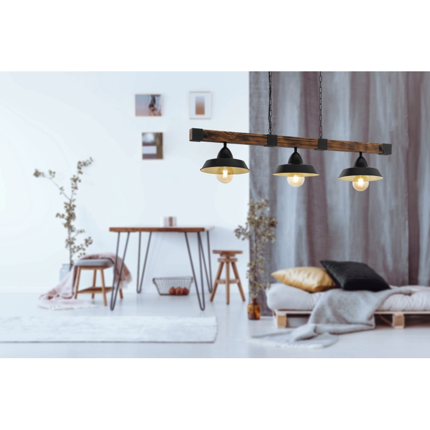 Eglo - Candelabro numa corrente 3xE27/60W/230V