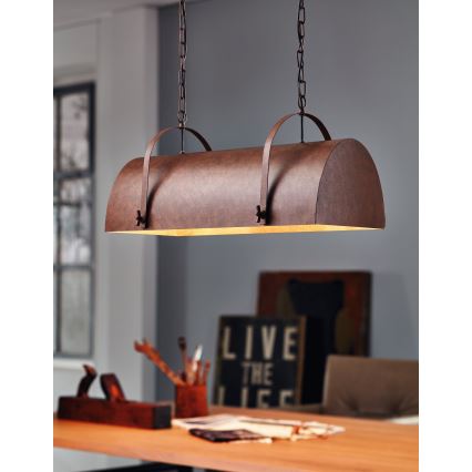 Eglo 49687 - Candelabro numa corrente DEERHURST 2xE27/60W/230V