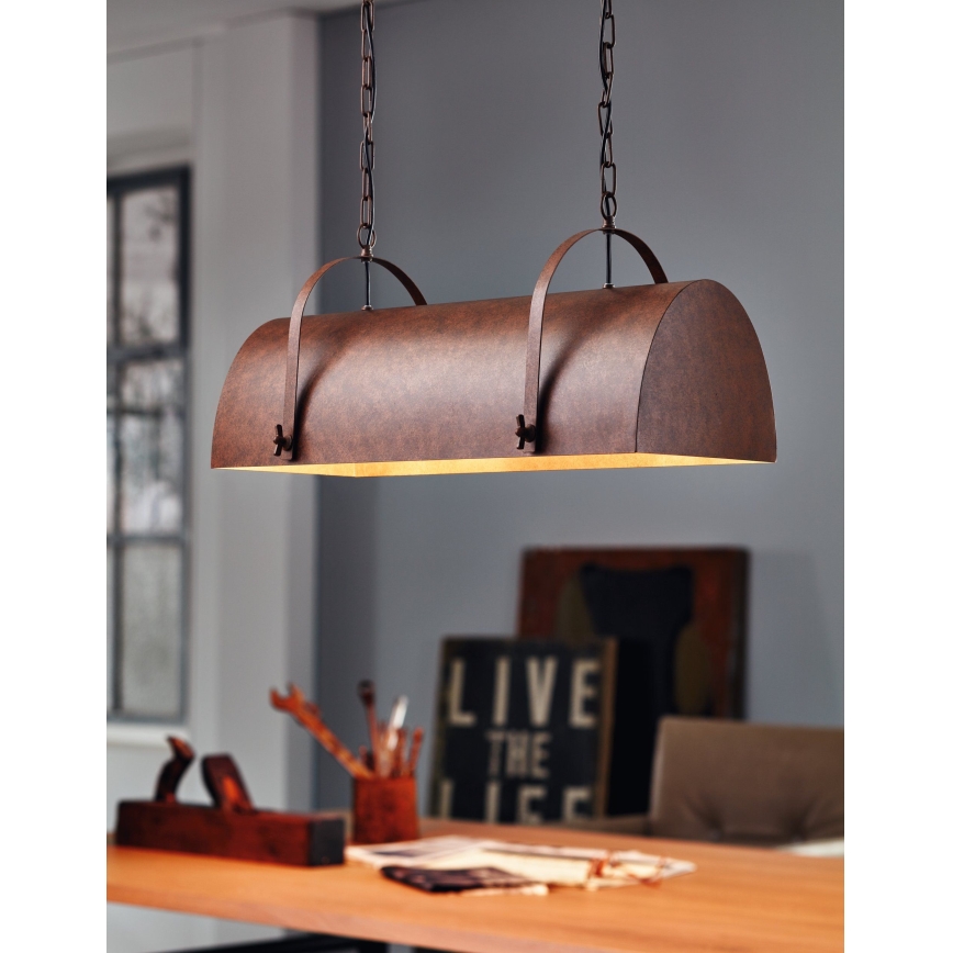 Eglo 49687 - Candelabro numa corrente DEERHURST 2xE27/60W/230V