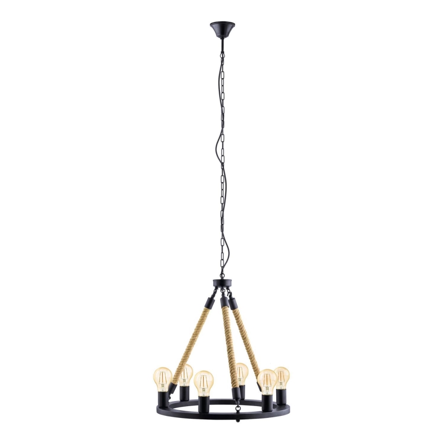 Eglo 49694 - Candelabro numa corrente FINDLAY 6xE27/60W