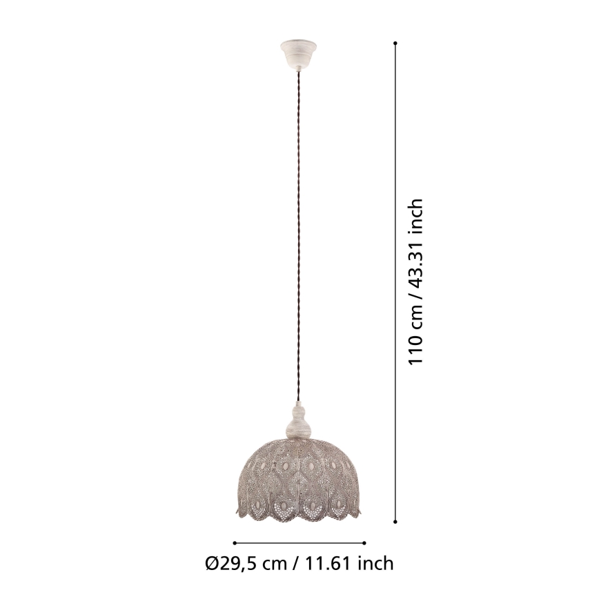 Eglo - Luz pendente 2 1xE27/60W