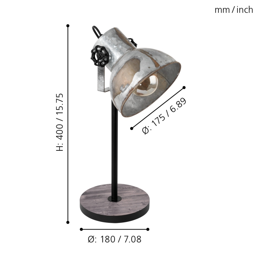 Eglo - Lâmpada de mesa 1xE27/40W/230V