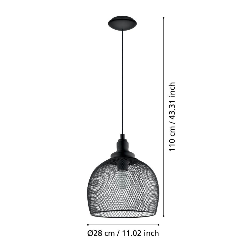 Eglo - Luz pendente 1xE27/60W