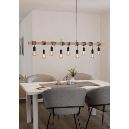 Eglo - Candelabro pendurado TOWNSHEND 9xE27/60W/230V
