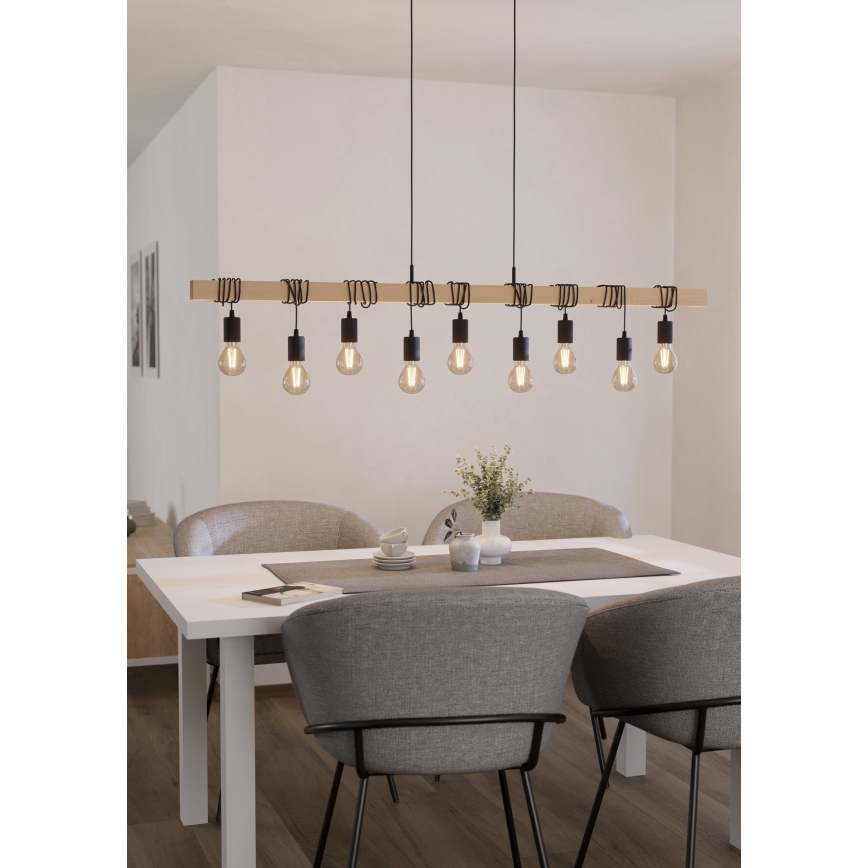 Eglo - Candelabro pendurado TOWNSHEND 9xE27/60W/230V