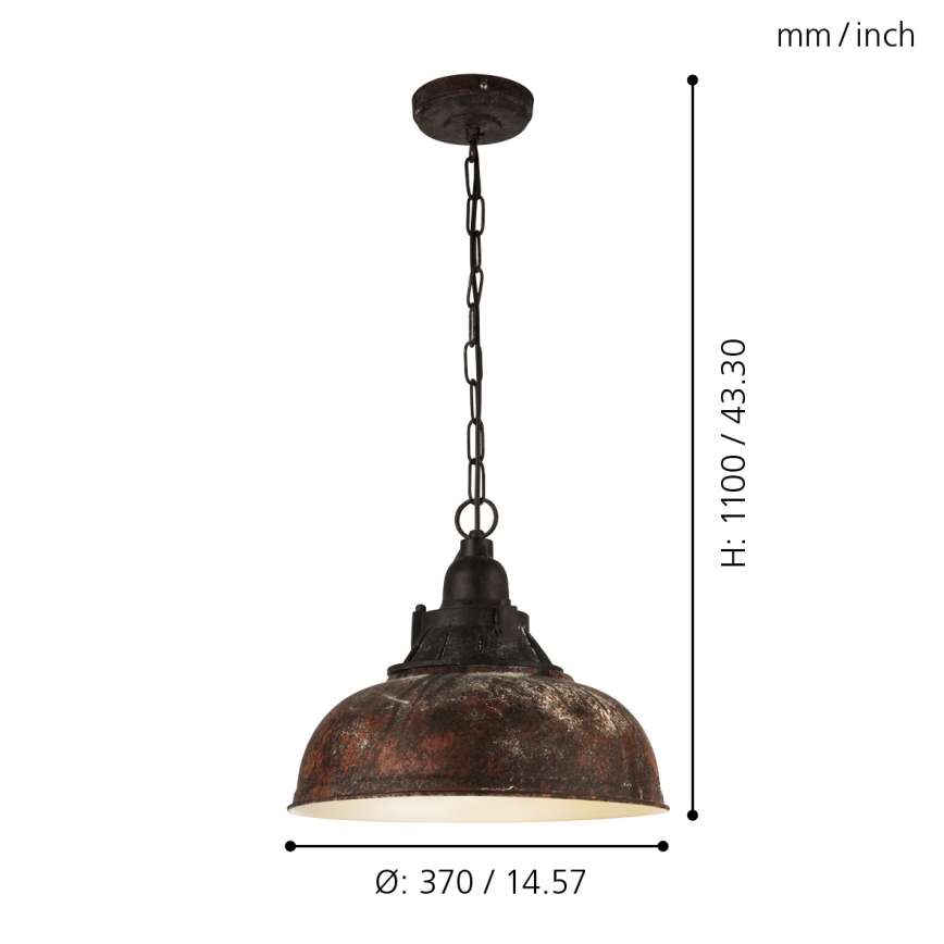 Eglo - Candelabro numa corrente 1 1xE27/60W