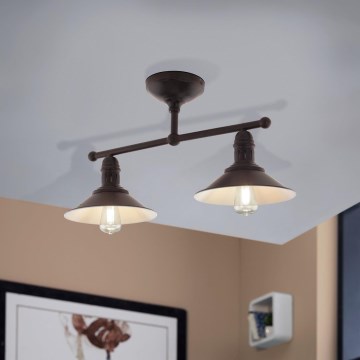 Eglo 49824 - Candelabro pendente STOCKBURY 2xE27/60W