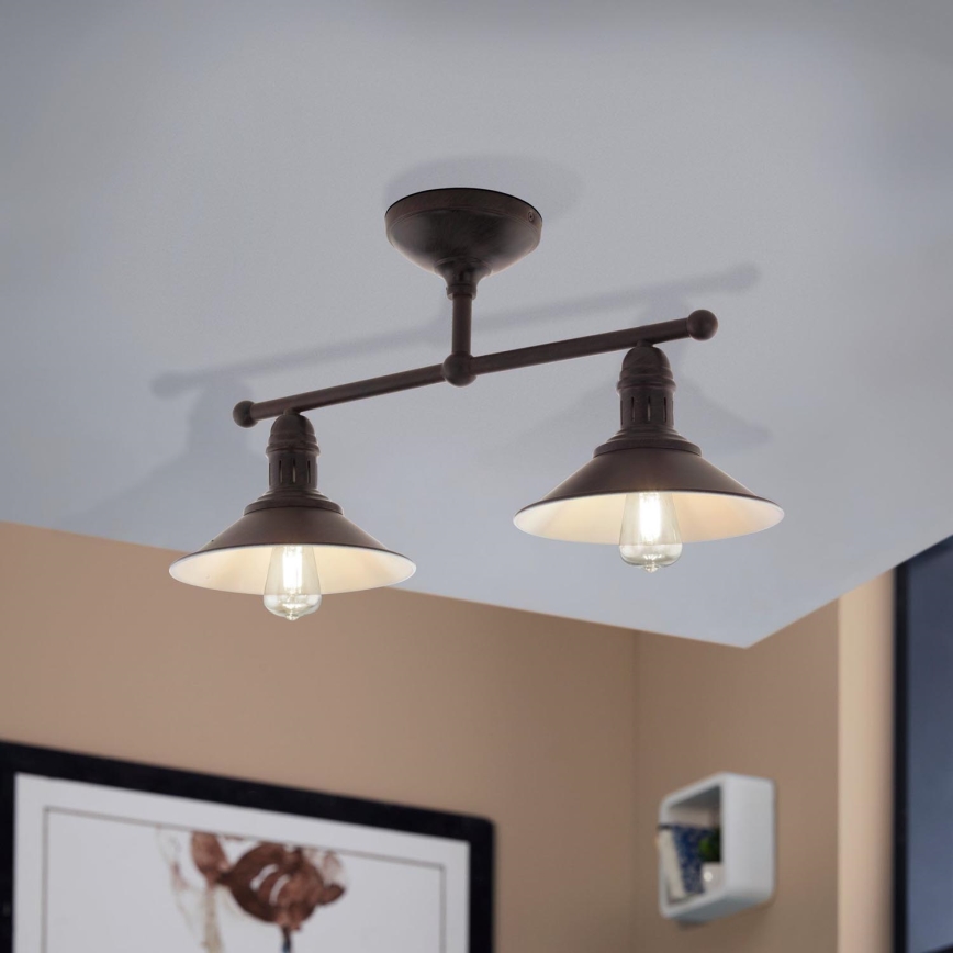 Eglo 49824 - Candelabro pendente STOCKBURY 2xE27/60W